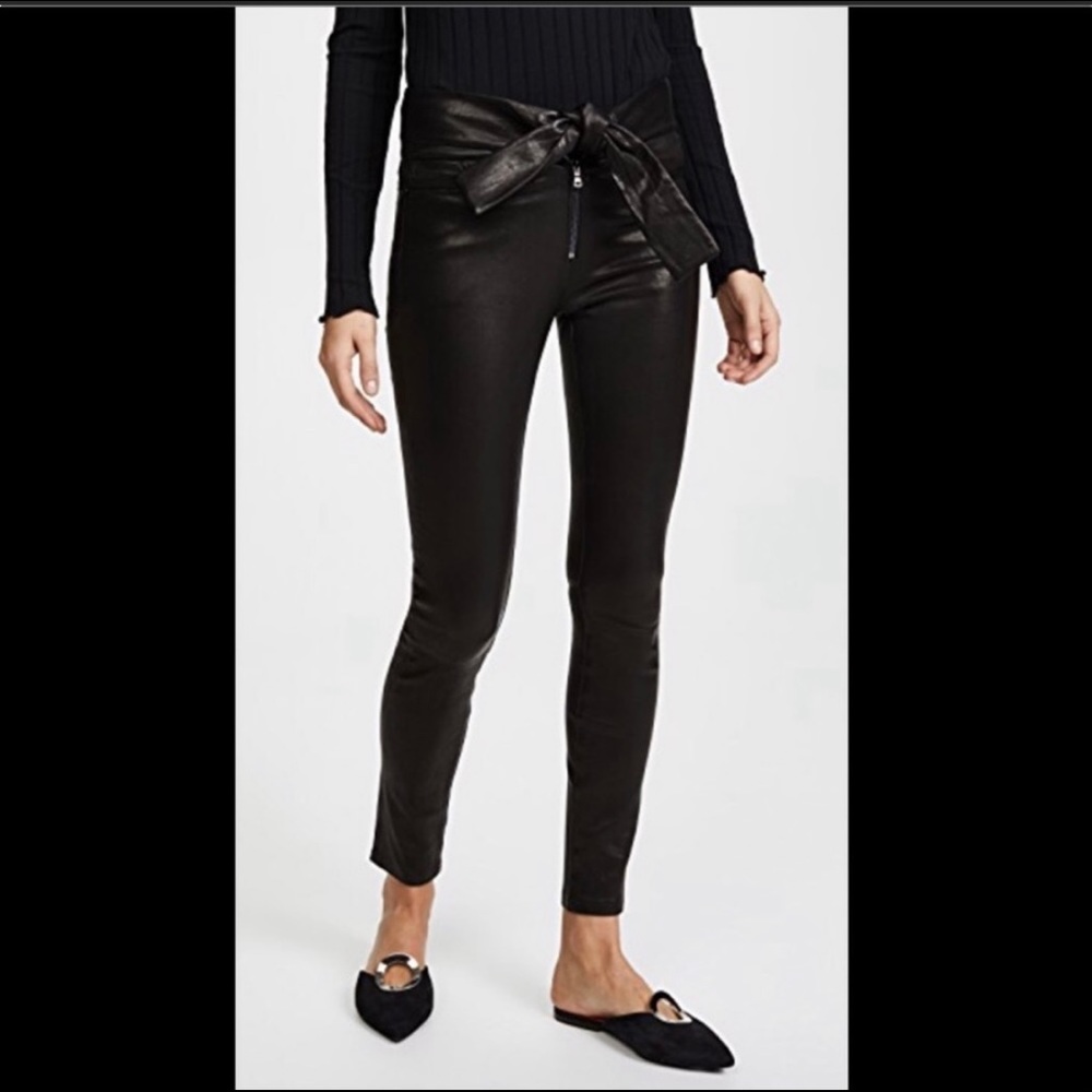 FRAME leather black pants, size 28